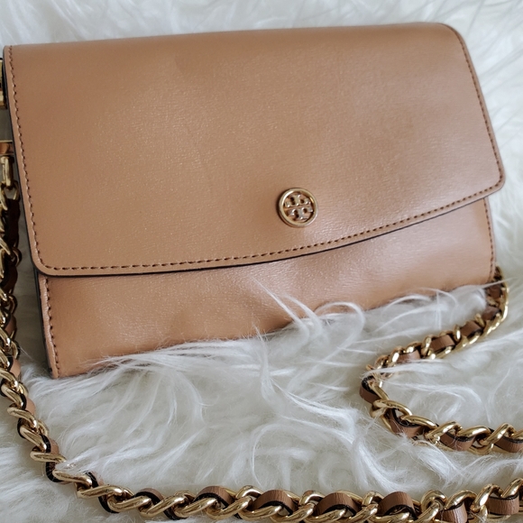 Sold Tory burch tan leather crossbody purse bag - Picture 2 of 9
